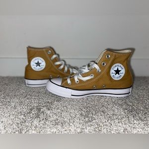 Brand new mustard high top All Star Converse